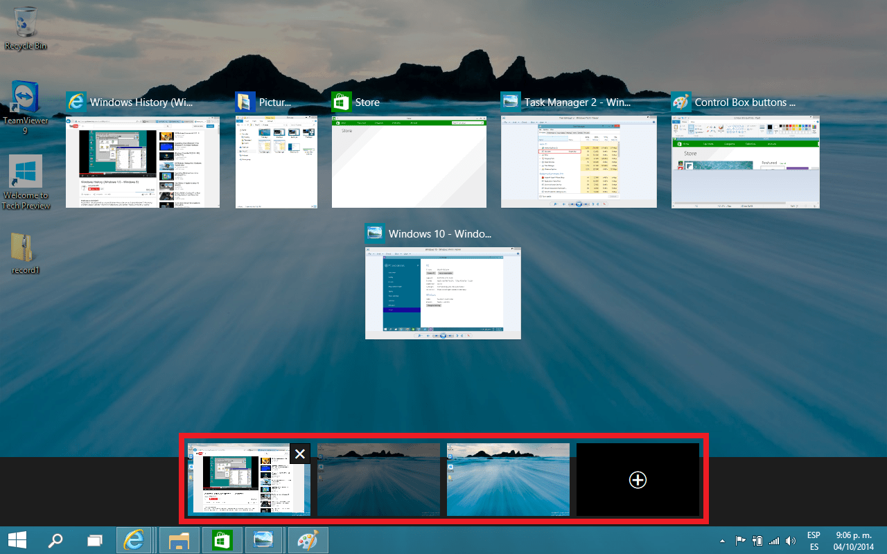 multiple desktops windows 10 not working